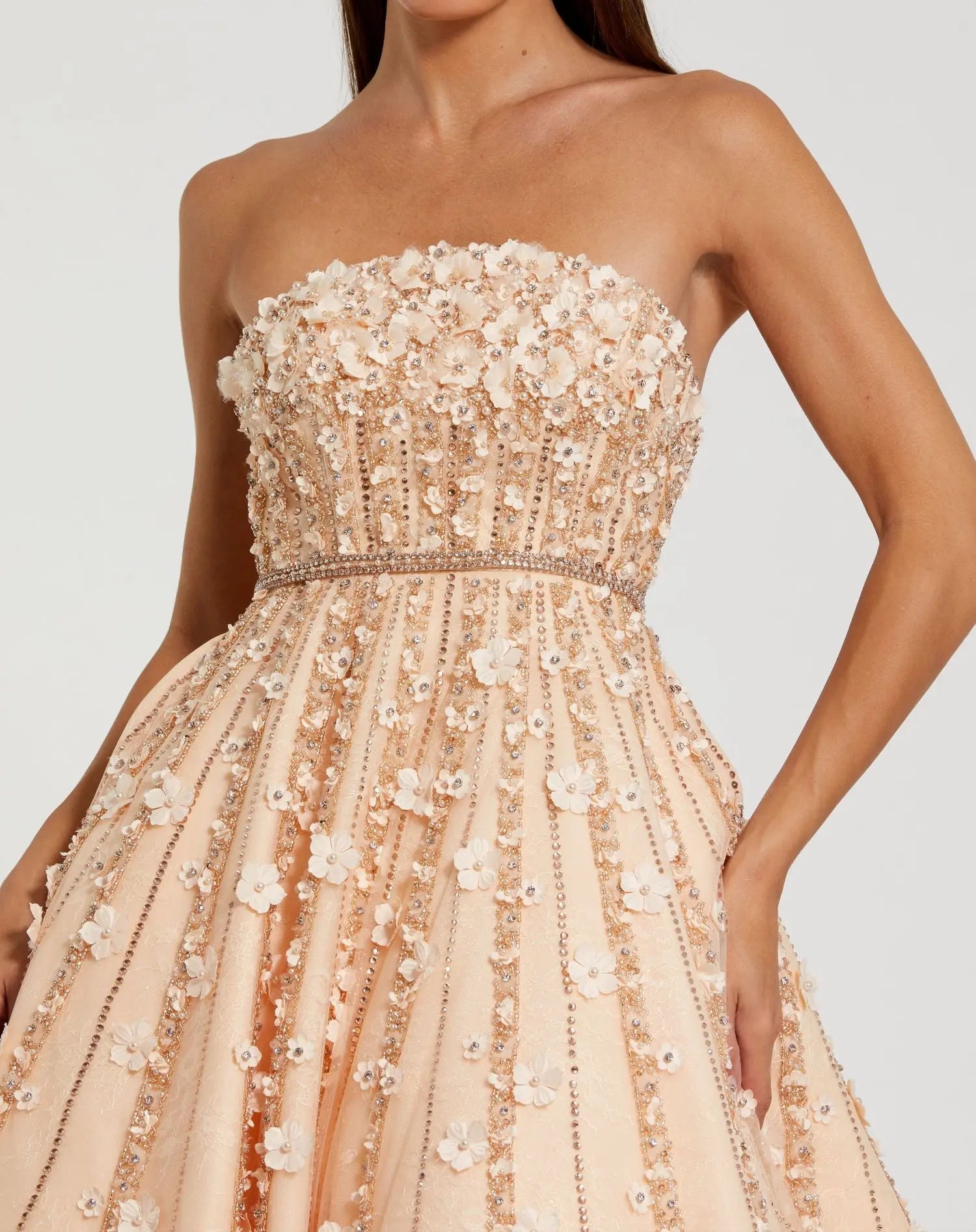 nude premium embellished tasseled strappy midi dress KAREN MILLEN Premium Embellished Draped Beaded Strappy Midi Dress