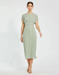 Beaded Cap Sleeve Sheath Dress