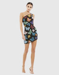 Black Butterfly Sequin Mini Dress